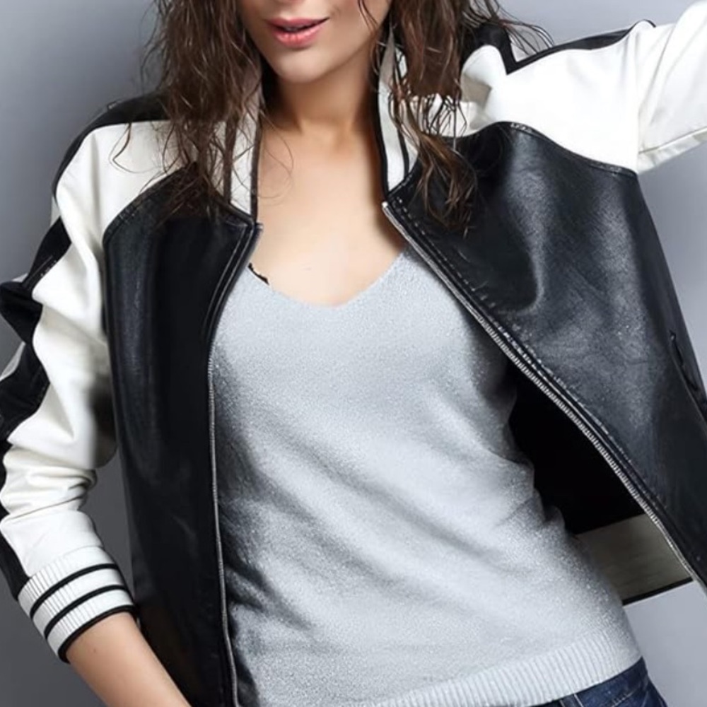 Richmond Black & Cream Sheepskin Jacket